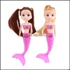 Party Favor Doll 18cm barn Utbildning Intelligence Family Crossing Dolly Creative Small Mermaid Princess Model Toys Factory Dir Dhpky