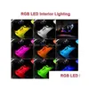 Outros Acessórios Interiores Carro Led Light Rgb Luzes Interiores Música Sincronização Ritmo Som Função Ativa E Controle Remoto Sem Fio Dro Dhlw3