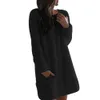 Robes de soirée Mode Femmes Robe Pull Casual Droite Automne Hiver Col Rond Simple Confortable En Peluche Chaud Robes 221203