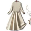 Automne hiver femmes nœud col tricoté robe pull à manches longues Mini fête Vestidos Feminino décontracté tricots Robes Femme