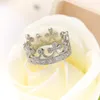 Wedding Rings Luxury Crown Engagement Women's Ring Simple Whiter Cubic Zirconia Queen Promise For Women Jewelry Size 6-10