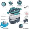 Lunch Boxes Dual Use 220V 110V 24V 12V Electric Heated Box Stainless Steel School Car Picnic Food Heating Heater Warmer Container 221205