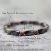 Strand Ematite naturale Occhio di tigre Pietra Bracciale elasticizzato Uomo Donna Polsino Trendy Perline Braclet Charms Homme Gioielli Regalo per un amico