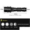 Torches Rechargeable Led Flashlight Waterproof High Lumens Super Bright Pocket Size 5 Modes For Cam Cycling 10157 Drop Delivery Ligh Otaek