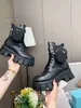 Designers Femmes Booties Monolith brossé rois cuir et bottes en nylon bottes de moto d'hiver Ankle Combat Boot Martin Boots taille