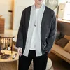 Roupas étnicas blusa chinesa 5xl plus size homens camisa cardigan camisa de manga comprida casaca de linho de algodão tradicional 10768