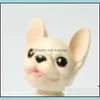 Party Favor Natural Resin Animal Party Favor Style Bobbleheads Mobile Dog Tabletop Cartoon Black Cream Color Vehicle Shaking Head De Dht0I