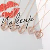 Diamond Heart Neckor Letter Pendant Halsband Fashion Jewelry Accessories Holiday Gifts