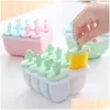 Outils de cr￨me glac￩e Moules de gla￧ons r￩utilisables Popsicle Maker DIY CRAME Tool Kitchen 6/8 Cell Lolly Mod Bay Bar Tools 20220614 T2 DROP DEL DHGRQ