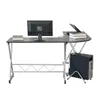 Computer desk wooden L-shaped simple black durable design commercial furniture