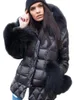 Women Down Parkas RR133 Slim Warm Black Jackets Womens Fake Raccoon Sur Collar com Hood Woman Ispached Faux feminino 221205
