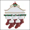 Décorations de Noël Chaussettes en résine de Noël Ornements Pendentif d'arbre Décorations de Noël pour la maison et l'extérieur DIY Pendentifs de chaussettes familiales 4 95Yj Dhxcf