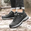 Dress Shoes Brand Winter Men's Boots Warm Snow High Quality Leather Waterproof Sneakers Outdoor Hiking Work 221203