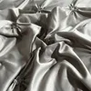 Bedding sets Rayon Pinch Pleated King Size Duvet Cover Set Luxury Full Twin Queen Pleat Single Double s Satin Bed s 221205