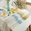 Tischdecke Nähte Farbe Plaid Tischdecke Baumwolle Und Leinen Rechteckige Kaffee Hochzeit Home Party Bankett Abdeckung Handtuch