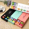 Macaron Packing Box Cookie Chocolate Pięknie pudełka na prezent wielką pojemność do pieczenia pudełko ślubne Przyjęcie weselne Dekoracja C1206