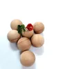 Andere kunsten en ambachten 2 inch houten ronde kogelzak van 2 onafgemaakte natuurlijke hardhoutballen gladde berkballen voor doe -het -zelfprojecten glad