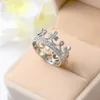 Wedding Rings Luxury Crown Engagement Women's Ring Simple Whiter Cubic Zirconia Queen Promise For Women Jewelry Size 6-10