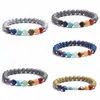 COLORF BEDEDF Natural Irregar Stone Charm Bangle Bling Shiny 7 Chakra Beads Beads Crystal Baryles for Women Drop Delivery Jewelry DHWM6