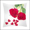 Pillow Case Motive Pillow Case Christmas Decoration Use Sofa Pillows Er Peach Skin Veet Flower Butterfly Cushion Ers Fashion 4My L1 Dhkdg