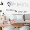 Väggklockor 3D LED Modern design Digital bord Alarm Nightlight Saat Reloj de Pared Watch for Home Living Room Decoration 221203