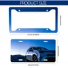 Ébauches de plaque d'immatriculation de sublimation ébauches de cadre de plaque d'immatriculation automobile métal aluminium support Sublimation étiquettes de voiture ss1205