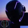 Altri accessori per moto Casco Accessori per moto Luce di guida Segnale El Strip Lampeggiante Durevole Kit Bar Fai da te Riflettore a LED C Dhszk