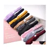 Party Favor Sports Face Mask Hairbands With Button Knit Solid Color Ear Protect pannband Gym Yoga Hårband för kvinnor Hår Accesso Dhtcn