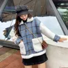 Women s Down Parkas MEXZT Japanese Faux Lamb Fleece Winter Plaid Coats Women Oversize Thick Warm Loose Cargo Jackets Korean Preppy Style Outwear 221205