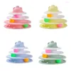 Cat Toys 4-layer Trackball Turntable Toy Bottom Anti-skid Pad Interactive Training Games Accessories Animal Pet Supplies