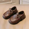 Sneakers Primavera Scarpe in pelle per bambini Marrone Nero Pu Toddler Ragazzi Ragazze Flat Unisex Tinta unita 21 30 Elegant Kids 221205