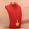 Ketting oorbellen set 24k Dubai Hawaiian Gold Color Bridal Wedding Gifts Bijoux voor vrouwen