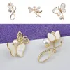 Fashion Cute Women Pearl Flower Butterfly Insects Brooch Wedding Dress Coat Pins Gifts Jacket Backpack Jewelry Accessories