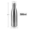 Thermos da 500 ml per bottiglie sportive Boccetta per vuoto isolata a doppia parete Bottiglia d'acqua in acciaio inossidabile senza BPA Birra cola 221203