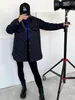 Women's Down Parkas Charming Trend Jacket Kvinnor H￶st Vinterl￥ngt Breasted Lapels Coat Loose Warm Rhombus AllMatch Thicked Cotton Clothes 221205