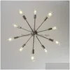 Lâmpadas pendentes 10 luzes Sputnik luminárias modernas candelabro industrial retro luminária pendurada luz adequada sala de estar quarto ot0de