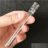 Other Smoking Accessories 4Inch Est Glass Cigarette Bat One Hitter Pipe Clear Og Tube For Smoking Tobacco Hand Pipes Hookah Accessor Dhnrb