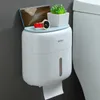 Toilet Paper Holders ECOCO Multifunctional Wall Mounted Toilet Paper Holder Shelf Waterproof Tissue Storage Box Bathroom Toilet Accessories 221205