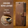 Wallet telefoonhoesjes voor iPhone 14 13 12 11 Pro Max XR XS X 7 8 Plus Cowhide Texture Pu Leather 2in1 Magnetische flip -standaardafdekking met kaartslots