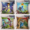 Cute Cartoon Children Cushion Cover Decor Harajuku Oil Painting Lady Pillowcase for Sofa Home Soft Plush Throw Pillow Case