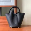 Luxurys Designers Bags Handbags High Quality Full Colors Picotin Genuine Leather Tote Womens Fashion Bucket Purse Cowskin Ladies Handbag Crossbody Shouder Bag