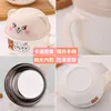 Bowls Instant Noodle with Lid Stainless Steel Cute Bento Box Girl Heart shaped Dormitory and Chopsticks Set 221203