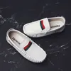 Sneakers Genuine Leather Children s Kids Dress Shoes For Boys Baby Girls Mocassins Fashion Casual Flat Slip On Mini Loafers 221205