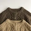 Kardigan Autumn zima ubrania dla dzieci 26 lat Sweter Krótki styl płaszcz chłopców Casual Party Vintage Cardigans Knity Sweter 221203