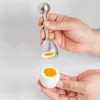 Latte in acciaio inossidabile Ugello Apriscatole per gusci d'uovo Taglierina per uova Topper Apriscatole Utensili aperti crudi bolliti in metallo Utensile da cucina creativa