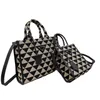 Triangle Shopping Bags Designer Fashion Phone Shoulder Bag Crossbody Women Tote Stripes Luxury Handbag Canvas with