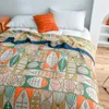 BlanketMuslin Throw Blanket Cotton Gauze Warm Soft Plaid Winter Bedspread Comforter Home Decor 221203