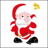 Window Stickers Christmas Static Sticker Santa Claus Style Stickers Glass Display Window Mti Styles Decorative Articles Arrival 0 7Y Dhmod