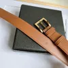 Designer Leather Blet Gold Buckle Black Taillband Women Taille Belts Classic Trousers Jeans Dress Belts