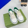 High-top designer schoenen voor heren en dames groen rood net gestreepte canvas hardloopschoenen sneakers rubberzolen